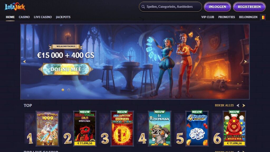 homepage van online casino belgie lolajack